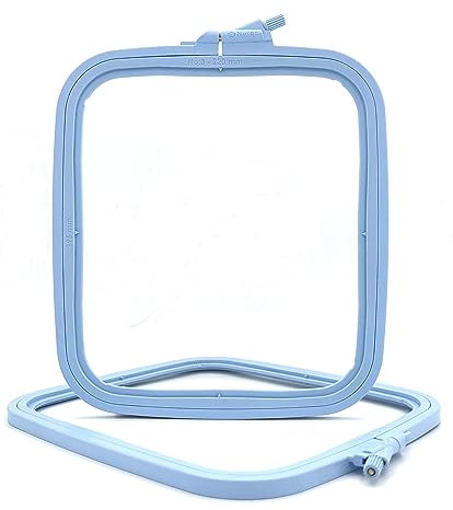 Nurge Quadratischer Stickrahmen aus Kunststoff, mittelgroß, Blau (Nr. 3), Kreuzstichrahmen, Stanznadelrahmen, DIY Handwerk Nähen, ABS-Kunststoff-Stickrahmen