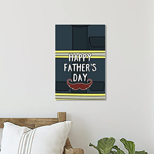 Panneau en bois professionnel pour papa Happy Father's Day Farmhouse Style personnalisé Cadeau pour la fête des pères Panneau de palettes Panneau de salon Panneau en bois personnalisé 20,3 x 30,5 cm