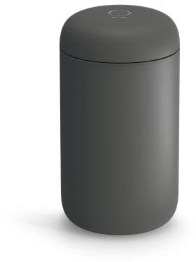 Fellow 16 oz Carter Wide Travel Mug - Wide Mouth Vacuum-Insulated Stainless Steel Coffee Mug - Tea and Coffee Tumbler - Travel Coffee Mug with Ceramic Interior - Slate Grey