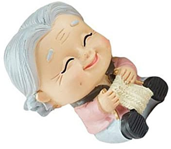 ibasenice Harz Figur Ornament Für Ältere Menschen Mikro Landschafts Ornament Gartendekoration Innen Dekor