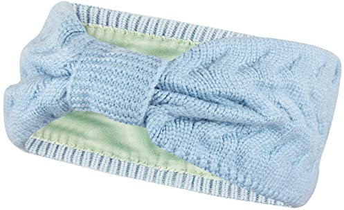 Frentree Stirnband gefüttertes Damen Strick Haarband, Mädchen Ohrenwärmer mit Schleife, warmes Fleece Innenfutter