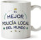MUGFFINS Tazas para POLICÍA LOCAL hombre - En Español - Mejor del Mundo - 11 oz / 330 ml - Regalo original y divertido