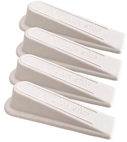 Areer 4 Pack Rubber Door Stops - Anti Skid - Heavy Duty Rubber Door Wedge, Non Slip Door Stoppers, Ideal for Homes, Offices and Work Shops