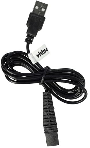 vhbw Ladekabel kompatibel mit Braun Series 3 3020s, 3030s, 3040s, 301s, 3020 Rasierer - Netzkabel, 120 cm