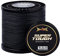 HERCULES Lenza da pesca intrecciata super resistente, 300 m da pesca a treccia, 2,7 kg, test per acqua salata d'acqua dolce PE treccia di pesce, 4 fili, nero, 2,7 kg, 300 yds