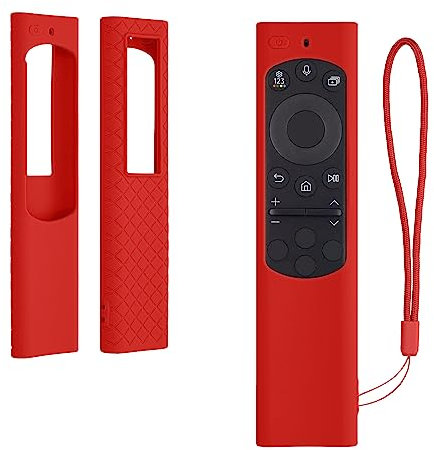 kwmobile Custodia Silicone Telecomando Compatibile con Samsung Smart TV TM2280e BN59-01385 / BN59-01386 / BN59-01391A Cover - Guscio Protettivo Telecomando Antiscivolo - rosso