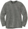 Disana Aran-Pullover Kinder - 100% Bio-Merino – atmungsaktiv & kuschelig warm - Unisex Gr. 86-140 - nachhaltig & fair - ideal für kalte Tage Dank fluffigem Strick - Made in Germany | Grau Gr. 86-92