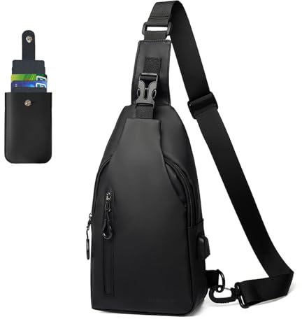 FCXQG Crossbody Bag Herren Sling Bag Herren Schultertasche Brusttasche UmhäNgetasche Pacsafe Slingbag Klein Crossbag Schulterrucksack Tasche UmhäNgen Herrentasche Kleiner Rucksack Umhangestachsche