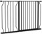 PawHut Dog Gate Wide Stair Gate w/ Door Pressure Fit Pets Barrier for Doorway, Hallway, 76H x 75-115W cm - Black
