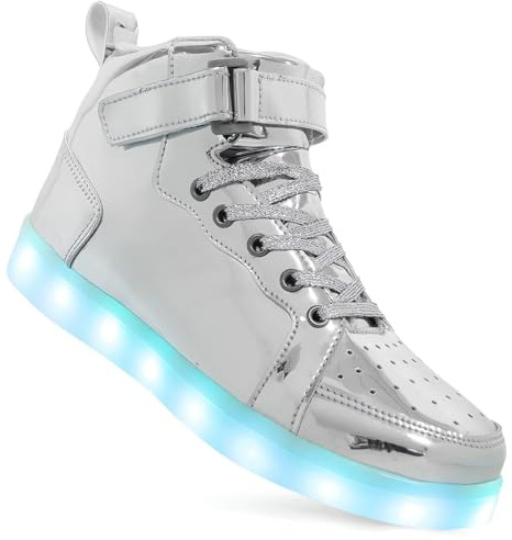 Scarpe da Ginnastica Luminose con Luci per Bambino per Adulti Scarpe da Ragazzi Ragazze Ricarica USB LED Illuminati Scarpe Lampeggianti Alte Xmas