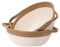 LA JOLIE MUSE Storage Baskets for Organizing, Small Cotton Woven Basket for Bathroom Shelve Nursery, Bowl Decorative Basket Organizer Bins White Fruit Basket Set 2