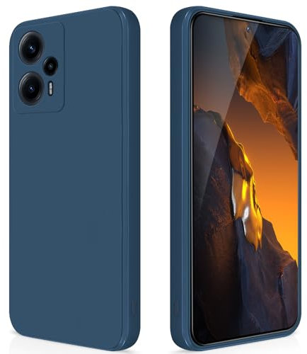 GiiYoon Hülle Kompatibel mit Xiaomi Poco F5, Hochwertiges Liquid Silicone Case, Rundumschutz Handyhülle, Kratzfestes Weiches Mikrofaserfutter- Blau