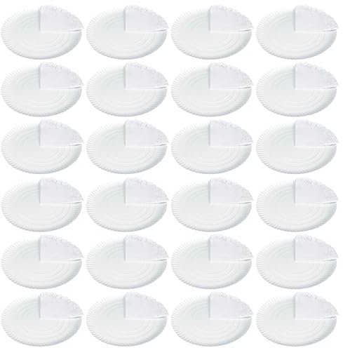 Tradienur - Pack de 24 bandejas y blondas redondas - Fabricación de cartón que incluyen blondas caladas 100% reciclables - Apto para uso alimentario - Ø 35 cm - Color Blanco