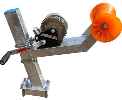 Yacht Trailer Winch Stand + Winch, for Boat, Motorboat, Rubber Inflatable Boat Trailer Winch Fixed Bracket DOLUNTO (Color : No.2 1200 lbs for W80-H100mm Tube)