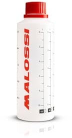 Doseur d'huile mélange 2T Malossi doseur d'huile pour mélange 2 temps 250 gr avec bouchon, échelle graduée et pourcentages 2, 2,5, 3%