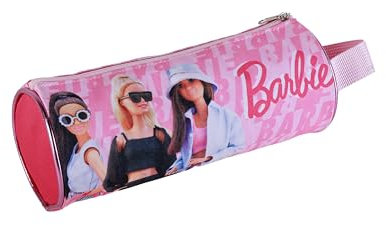 ToyBags Estuche Escolar Barbie Portatodo con 1 Compartimento - Diseño con Asa Lateral -Interior Forrado y Cierre de Cremallera - 8 × 22 × 8 cm