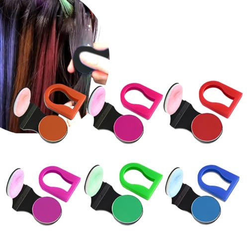 EIHI 6 Pcs Tizas Para El Pelo Polvo De Tiza Para El Cabello Kit Para Pintar El Cabello Para Mujeres Regalos Tiza De Cabello Lavable