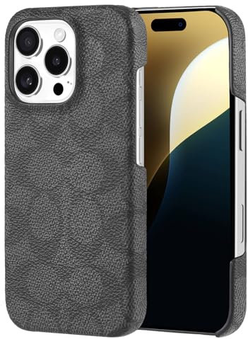 Coach Signature Canvas Slim Wrap iPhone 16 Pro Hülle – Designer-Handyhülle – Signature Charcoal