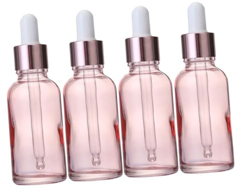 Générique 4 Pièces Bouteille D'huile Essentielle Bouteille De Brouillard Petites Bouteilles Pratiques Bouteilles De Jet Embouteillée Presser La Bouteille D'eau Distributeur Rose Un Verre