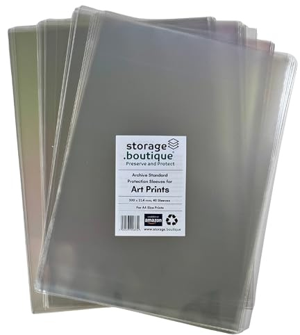 storage.boutique Kunstdruck-Schutzhüllen Archivstandard säurefrei A4 300x214mm 40