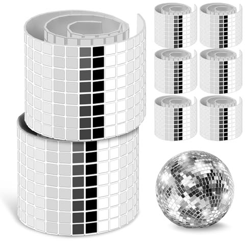 5760 Stück Mini Spiegel Mosaik Fliesen,Selbstklebend Mosaik Spiegelfliesen 5x5mm Quadratische Glasspiegel Aufkleber Glas für Bad Küche DIY Handwerk Dekoration