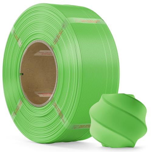 MarsWork PLA Filament 1.75mm, 1kg Refill-Filament Kompatibel mit Bambu Lab Wiederverwendbare Spulen, Bessere Leistung als PLA Plus, 3D Drucker Filament Maßgenauigkeit +/- 0.02mm, Grasgrün