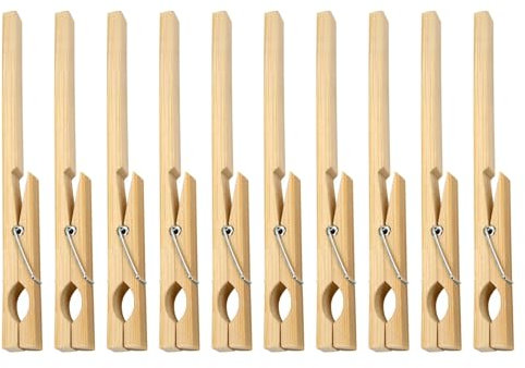 Paquete con 10 clips de tubo de prueba de madera para tubos de 10 – 20 mm, pinzas para laboratorio escolar para uso en laboratorio