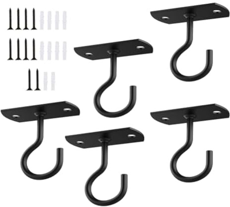 Agwuoetr Ceiling Hooks for Hanging Plant,Wall Hook for, Flower Basket, Wind Chimes, Lanterns, Lights, Bird Feeders