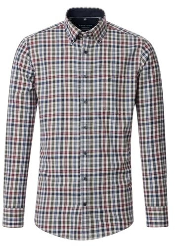 CASAMODA Flanellhemd Langarm kariert Comfort Fit