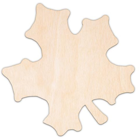 Creative Deco Personalisierte Holzscheiben Anhänger Sperrholz 3mm | Ahornblatt | 5-100 cm | Wetter Wand Deko Holz | Lasergeschnittene Sperrholzausschnitte für Decoupage, zum Bemalen, Basteln