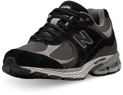 New Balance 2002R Men's Sneakers, Black Castler Cap Grey, 9.5 UK