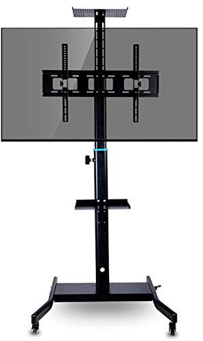 AYCDL Supporto TV Universale per Schermi Piatti da 32, 35, 40, 42, 43, 45, 50, 55 E 60 Pollici, Supporto TV Mobile con Ruote E 2 Ripiani, Portata 50 kg / 110 Libbre,