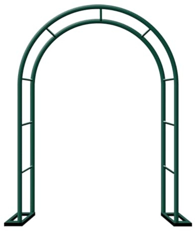 Arche de rose en métal pour jardin, treillis de mariage, largeur réglable, 80 cm, 350 cm, pergola de jardin verte pour patio, fenêtres et porches (l 350 x H 220 cm)
