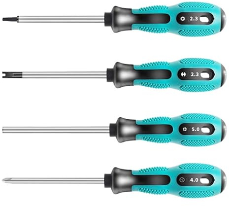 Zohino Lot de 4 tournevis triangulaires TA2,3 mm Y5,0 mm Type U U2.3 Croix intérieure 5,0 mm Kit de tournevis antidérapant de précision avec outil à main magnétique multifonction