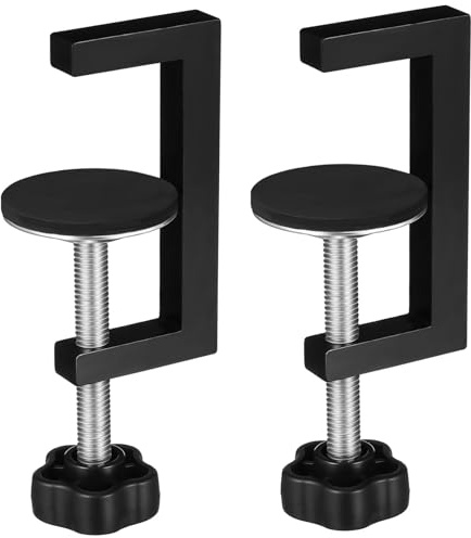 LOLIPPYY 2 piezas Abrazaderas G de Aluminio para Carpintería Diseño Compacto Agarre Fuerte y Protección sin Marcas para Trabajo y Montaje de Muebles