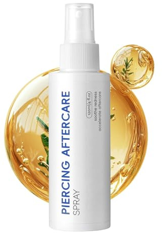 Piercing Lösung 120ml Reinigungsspray Für Piercing | Perforation Reinigungslösung für Reise Fitness Salon Nase Haut Gesicht Zuhause