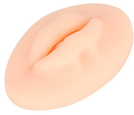Pongnas 3D-Silikon-Lippen, Weich, Echte Haut, Fühlen Sich Gefälschte Lippen für das Microblading-Training an (Helle Haut)