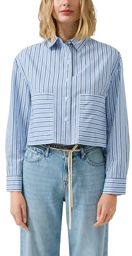 s.Oliver Verkürzte Popeline-Bluse im Relaxed Fit
