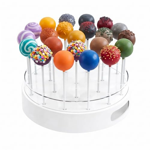 MDPUTY Cake Pop Ständer, Lolly Ständer 22 Löcher Acryl Cake Pops Halter Transparent Ständer Lollipop Halter für Baby Party Hochzeit Geburtstag, Candy Buffet