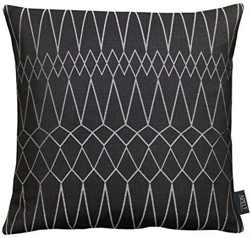 APELT Teatro 45x45 89 Kissen, Polyester, schwarz/silber
