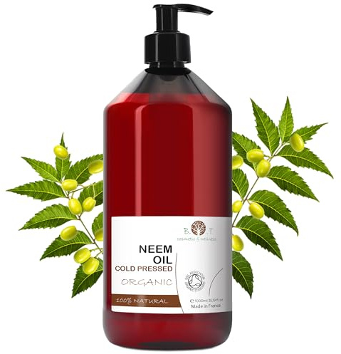 Neemöl, Schädlingsbekämpfung, rein Ultra Konzentriertes und sehr sparsames Virgin Öl, Einer Leistungsstarken, Kostengünstigen, Vielseitigen, Lösung, gegen Parasiten, unverdünnt, 1000 ml