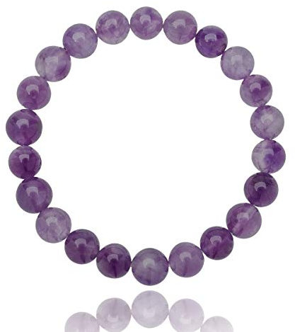 Unique Damen Chakra Buddha Damen Perlenarmband Amethyst 8mm Energiearmband Heilsteine dehnbar Juweliers Qualität