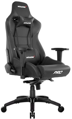AKRacing Chair Master PRO Gaming Stuhl, PU-Kunstleder, Schwarz/Schwarz, 5 Jahre Herstellergarantie
