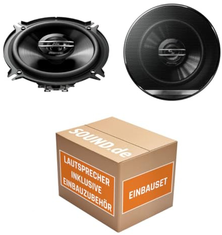 Lautsprecher Boxen Einbauset passend mit Pioneer TS-G1320F - 13cm 2-Wege 130mm PKW Koaxiallautsprecher Auto Einbausatz - für Mercedes E-Klasse W210 Heck