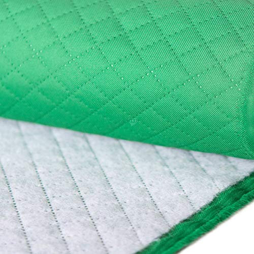 Steppstoff Raute ab 1m x 158cm PU-beschichtet 23 Farben Meterware Steppfutter Oxford 600D Futterstoff, Farbe:grün