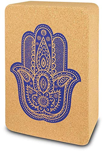 Yoga Block Kork - Ökologische Herstellung 100% Naturkork Yogablock - Stabil und rutschfest für Anfänger und Profis - Natürlicher öko Yogaklotz