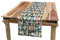 ABAKUHAUS Katzen Tischläufer, Hipster Verspielt Glass, Esszimmer Küche Rechteckiger Dekorativer Tischläufer, 40 x 180 cm, Korallenrot Dunkles Himmel Blau