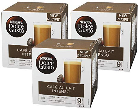 Nescafé DOLCE GUSTO Café au lait Intenso Kaffee Milchkaffee KAPSEL 48 KAPSELN