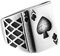 PAURO Herren Edelstahl Schmuck Silber Schwarz Retro Poker Pik A Biker Ring Größe 70 (22.3)