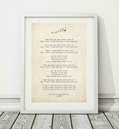 Didymus Co UB40 – Falling In Love With You (v.2) – Liedtext Kunstdruck (ungerahmt) – Größen A4 A3, A4